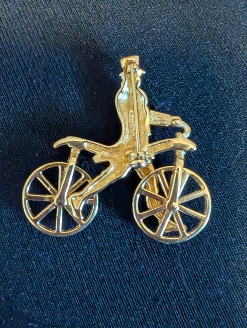 Vintage Burberrys London Bicycle Rider Brooch with Rhinestones - Picture 2 of 2